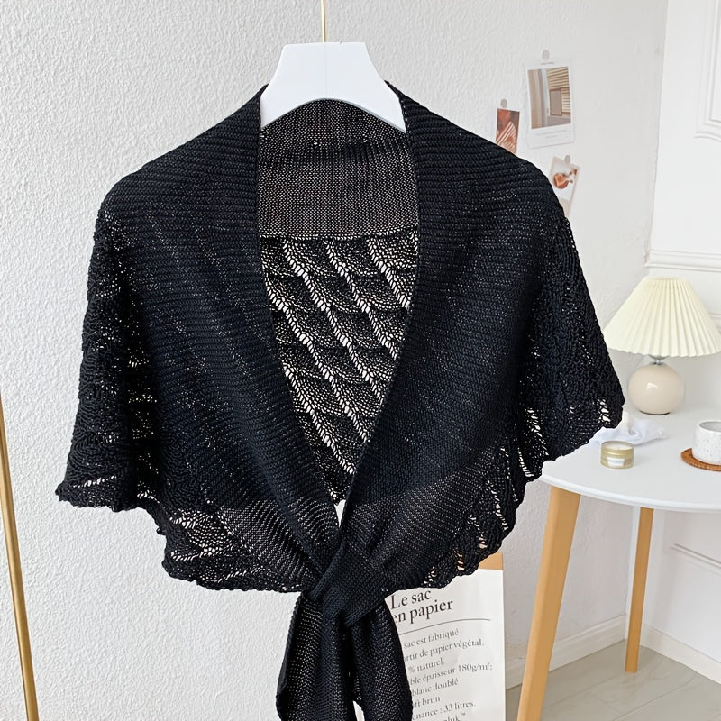 Fashion Shawl Ladies Hollow Knitting Cape Outer Small Shawl Knitted Vest Shoulder Scarf For Women