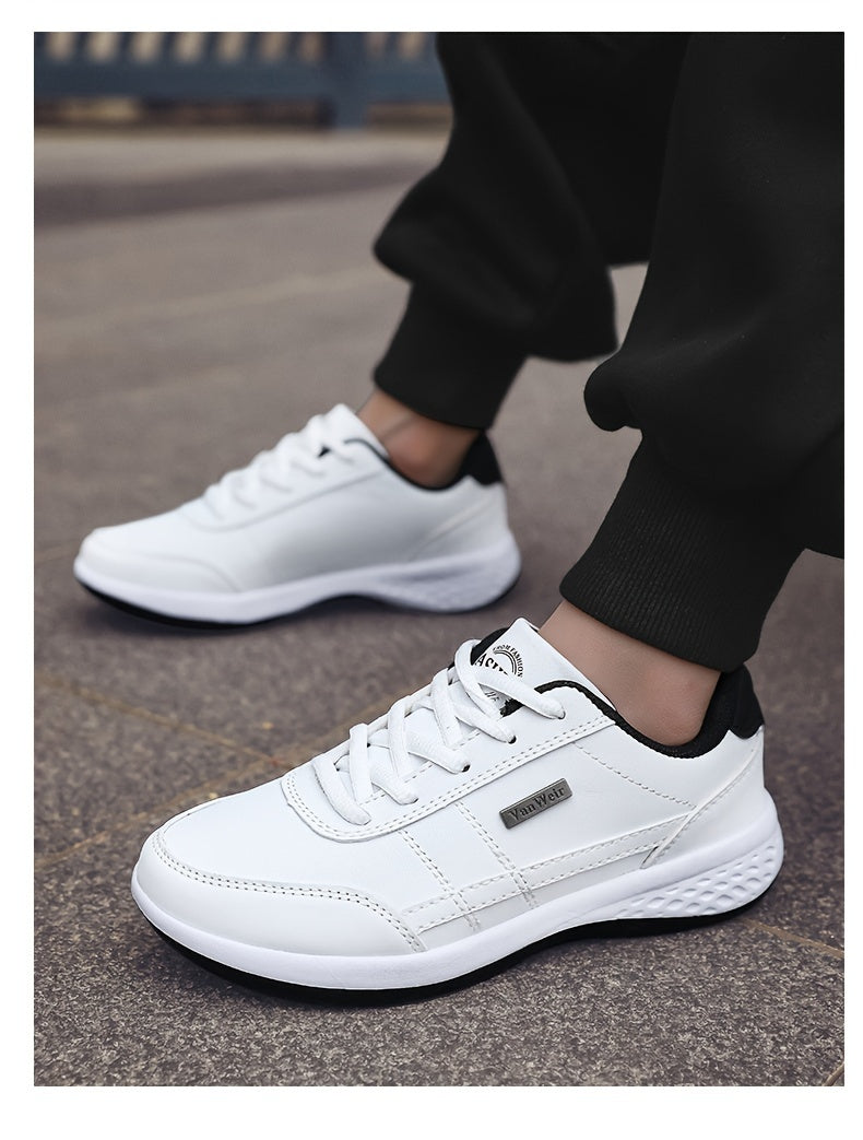 VanWeir Men'S Lightweight Running Sneakers - Navy Blue & Brown Two-Tone Design, Breathable Mesh Lining, Stability Support, MD/TPR Sole for Outdoor Training, Hiking & Casual Wear, Hiking Footwear, Modern Sneakers, Comfortable