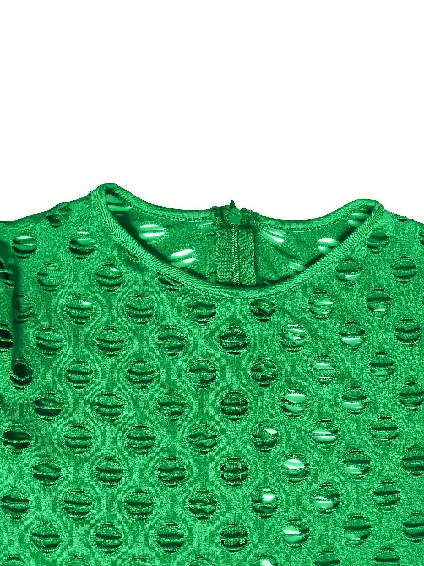 Hollow Zip Back Jumpsuit, Sexy Bodycon Long Sleeve Long Length Jumpsuit For Fall & Winter, Women's Clothing