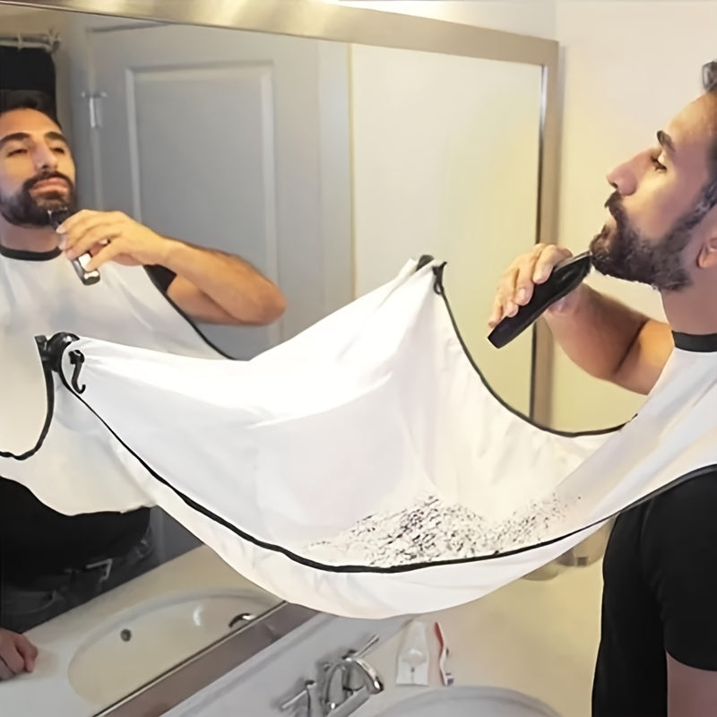 Beard Bib Apron, Beard Hair Catcher For Shaving And Trimming, Non-Stick Beard Shave Cape, Grooming Accessories Tools