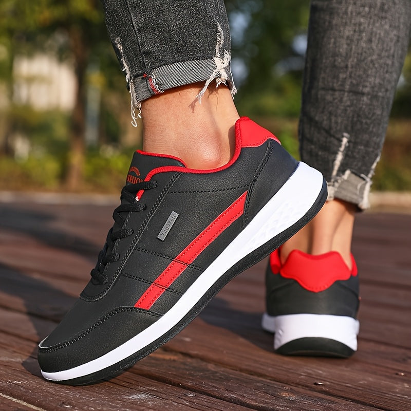 VanWeir Men'S Lightweight Running Sneakers - Navy Blue & Brown Two-Tone Design, Breathable Mesh Lining, Stability Support, MD/TPR Sole for Outdoor Training, Hiking & Casual Wear, Hiking Footwear, Modern Sneakers, Comfortable