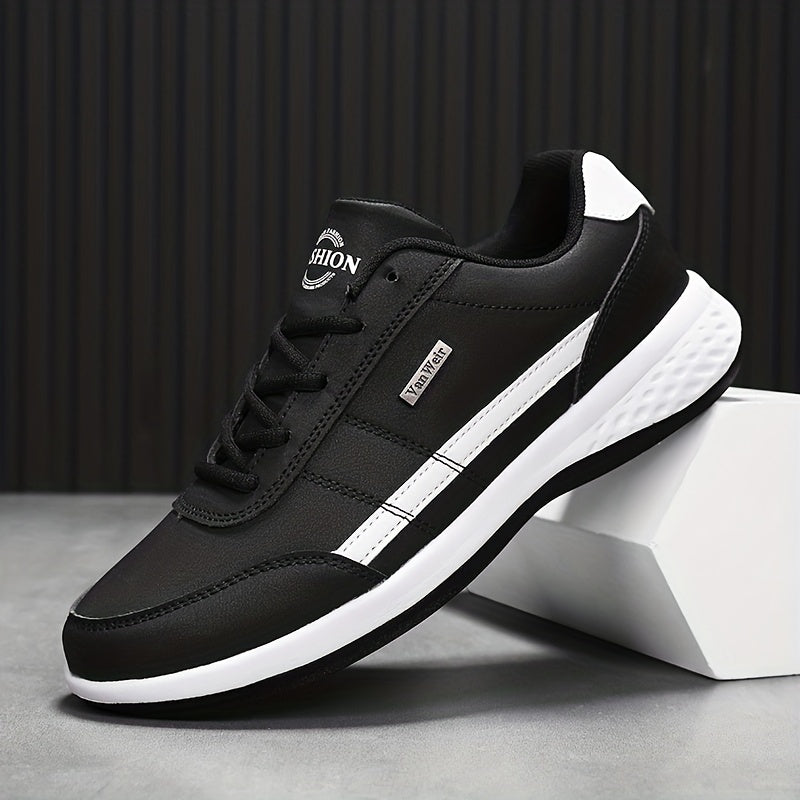 VanWeir Men'S Lightweight Running Sneakers - Navy Blue & Brown Two-Tone Design, Breathable Mesh Lining, Stability Support, MD/TPR Sole for Outdoor Training, Hiking & Casual Wear, Hiking Footwear, Modern Sneakers, Comfortable