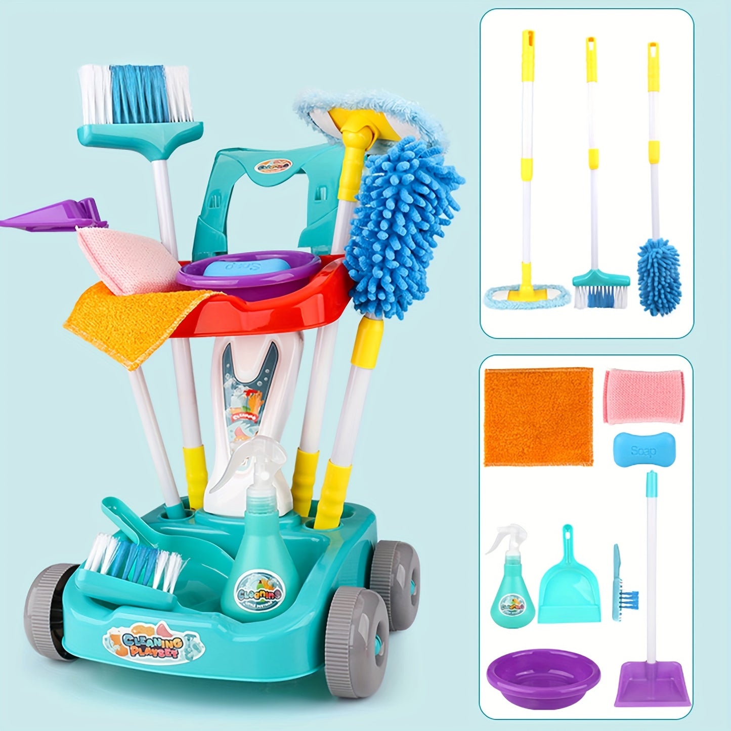 Sweeping Toys, Broom And Dustpan Combination Set, Simulation Of Home Cleaning, Floor Sweeping Toys Perfect Christmas And Birthday Gift