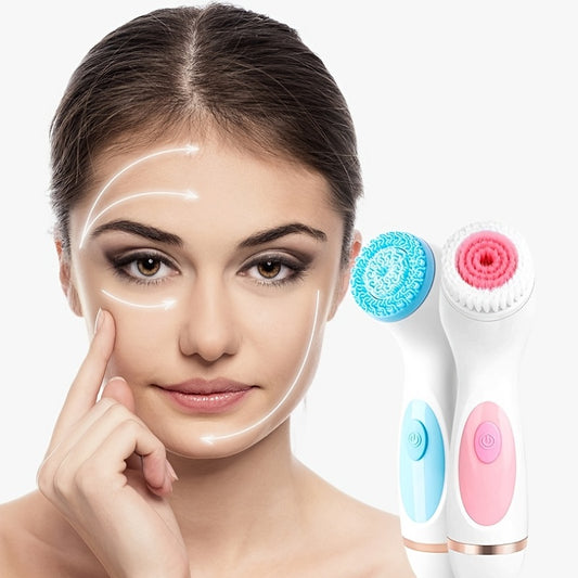 3 In 1 Wireless Face Cleansing Brush Sonic Face Spin Brush Set Spa System For Deep Cleaning Remove Blackhead Machine