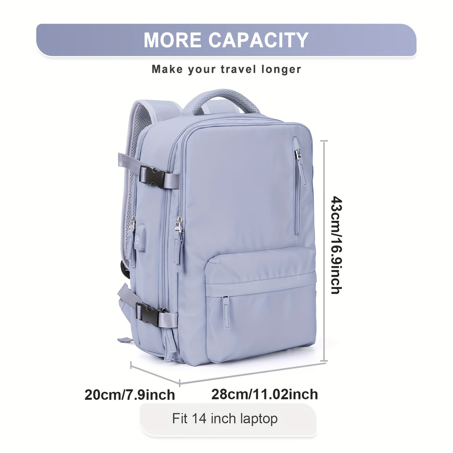 Large Travel Backpack, Carry On Backpack, Hiking Laptop Backpack Waterproof Outdoor Sports Rucksack Casual Daypack School Bag