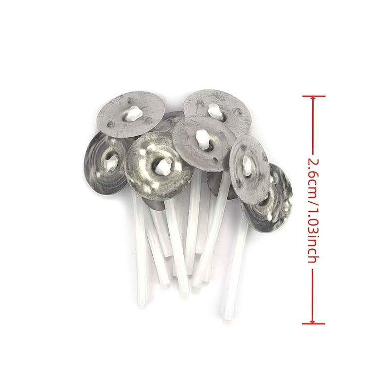 50pcs 2.6-20cm Premium Smokeless Candle Wicks - Pure Cotton Core for DIY Candle Making, Pre-Waxed, Party Supplies, Easy to Use, High-Quality, and Durable