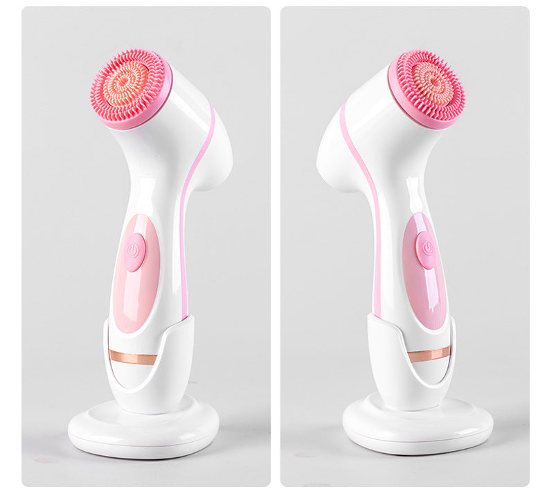 3 In 1 Wireless Face Cleansing Brush Sonic Face Spin Brush Set Spa System For Deep Cleaning Remove Blackhead Machine