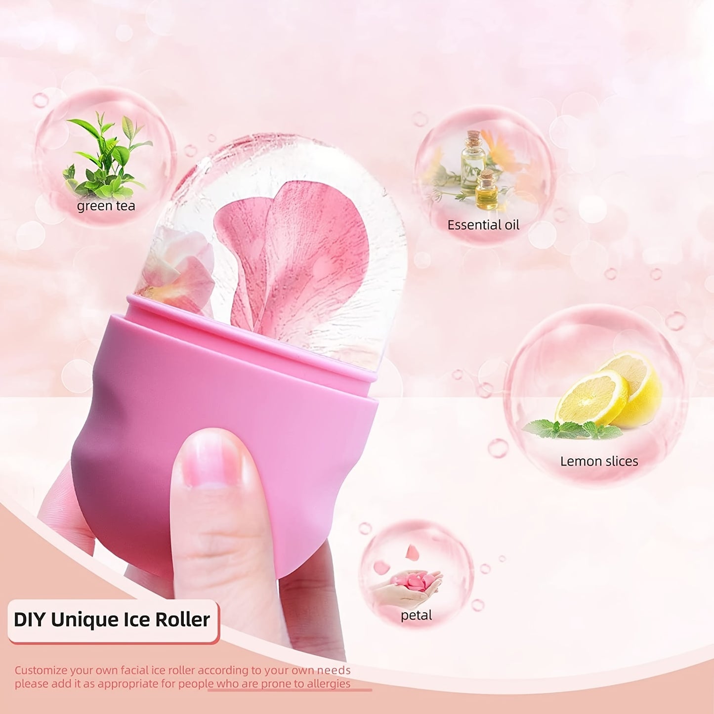 Ice Face Roller Ice Mold For Face Eyes And Neck Ice Holder For Face Face Ice Cube - Enhance Your Natural Glow Ice Facial Capsule