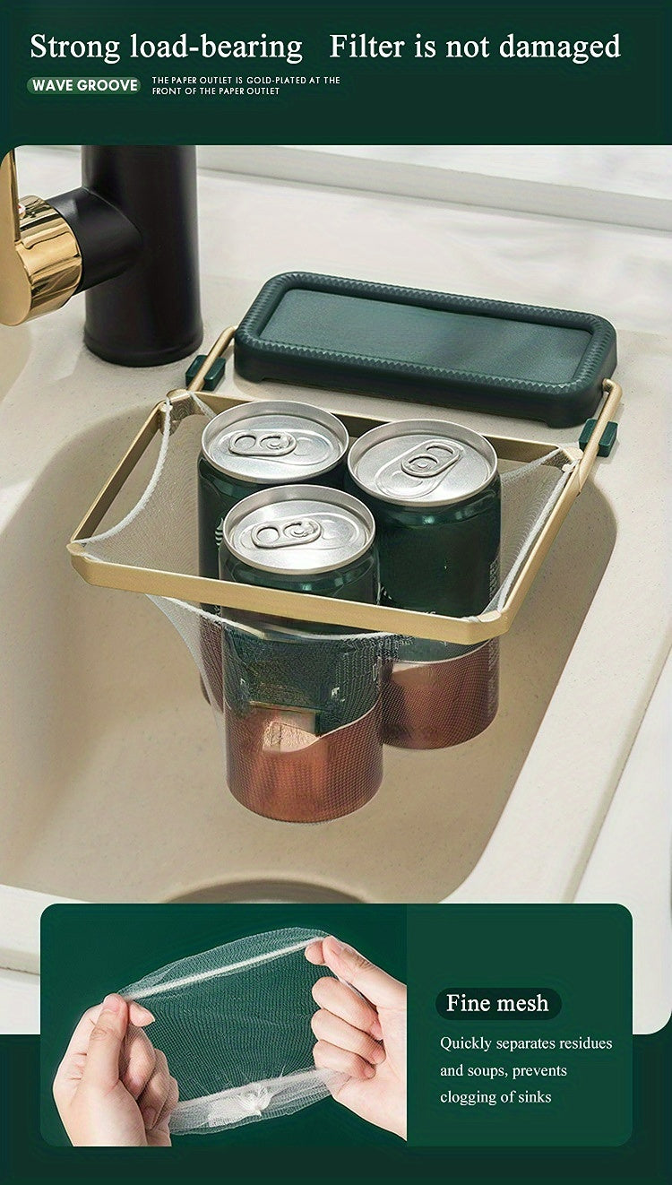 Foldable Sink Strainer and Filter Rack - Eliminate Clogging and Keep Your Sink Clean with Ease!