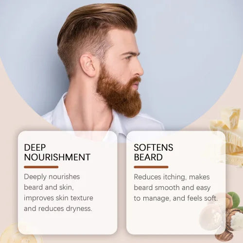 East Moon Men's Beard Care Cream Sandalwood Ingredients For Beard Care For Men With A Variety Of Skin Types