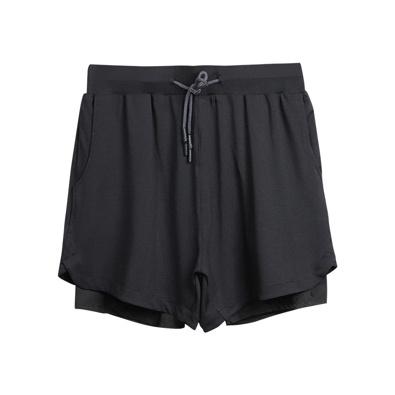 Gym Clothing Men Quick Dry 2 in 1 Gym Shorts Men Polyester Spandex Breathable Shorts Men Liner Running Fitness Shorts