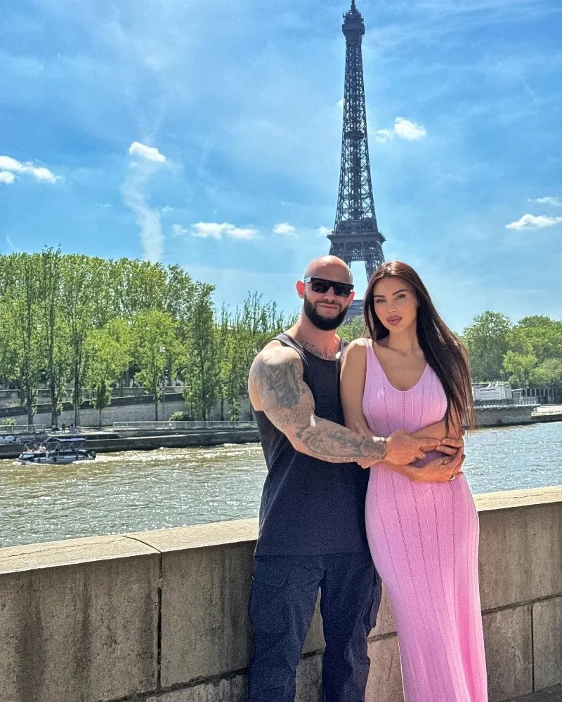 Trendix Knit Backless Dress For Women V Neck Slim Sleeveless Suspender Maxi Dress Vacation Sexy Beach Knitted Elegant Long Dress