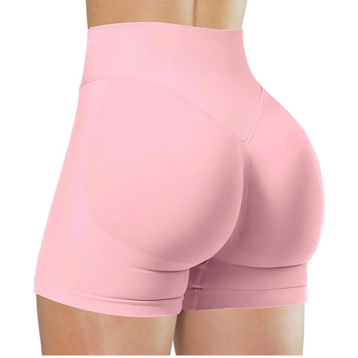 Summer High Waisted Yoga Shorts Fashionable and Sexy Running Fitness Pants Solid Color Yoga Leggings