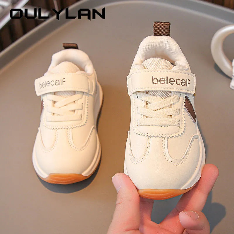 Kindergarten For Boys Girls Fashionable Versatile Sneakers Breathable Solid Color Sports Shoes Children's Spring New Casual Shoe