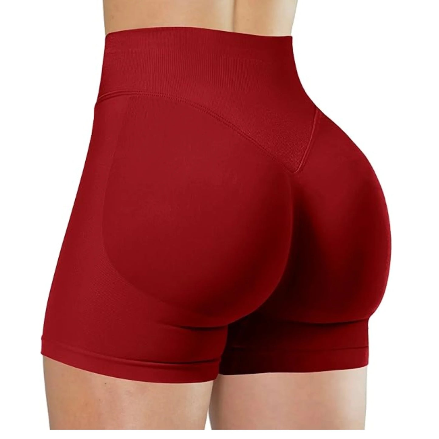 Summer High Waisted Yoga Shorts Fashionable and Sexy Running Fitness Pants Solid Color Yoga Leggings