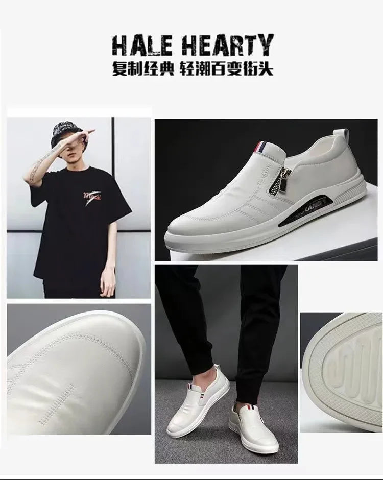 Casual Leather Shoes Men Loafers Trend Brand Business Shoes Autumn Slip on Flat Man Sneakes Comfortable Moccasins Zapatos Hombre