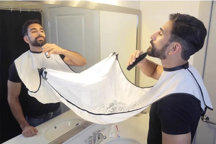 Men's Shaving Apron Beard Collector Easy Bathroom Care Tool Clean Hair Adult Bibs Shaver Holder Organizer Gift for Man