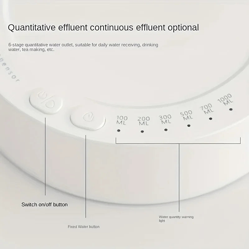 1 intelligent desktop water dispenser, outdoor bucket automatic water dispenser and water absorption device.