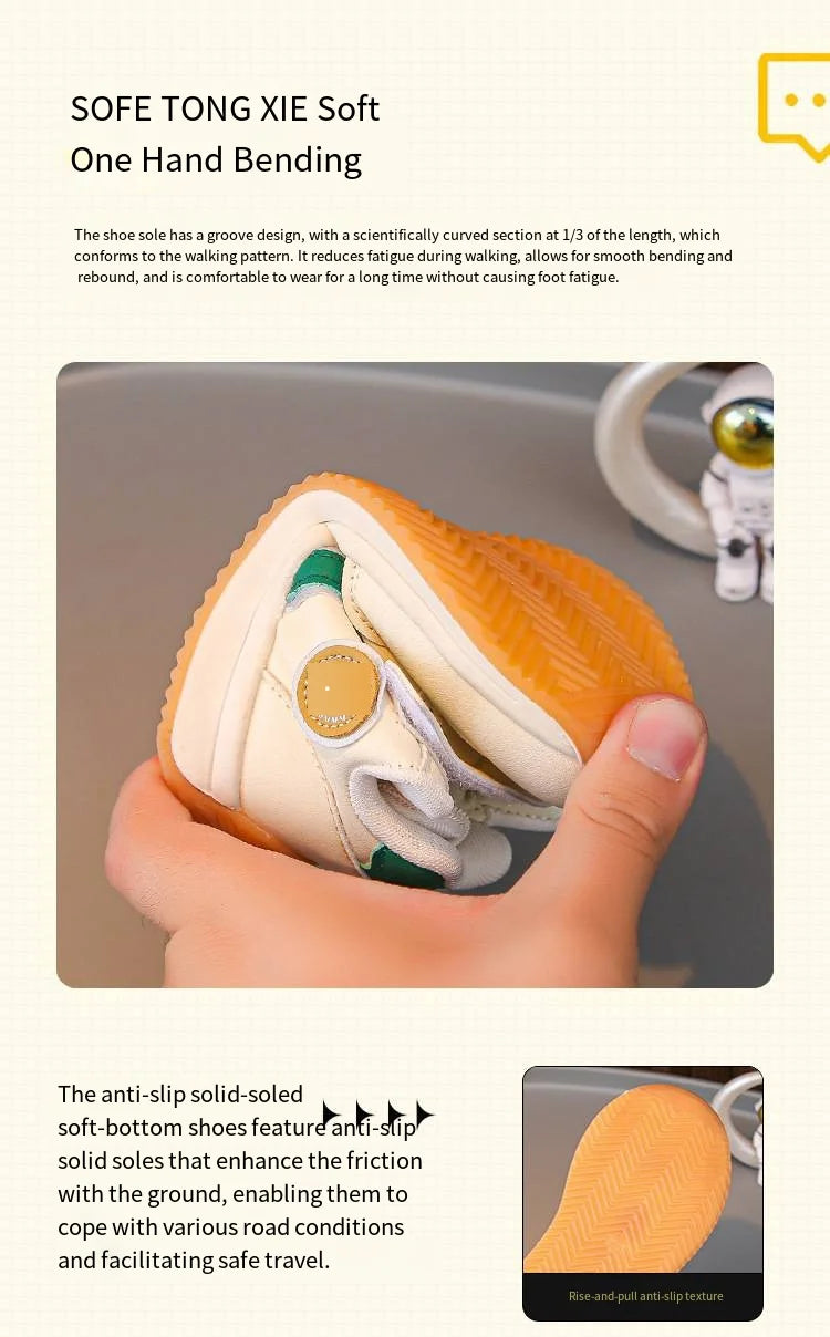 Kindergarten For Boys Girls Fashionable Versatile Sneakers Breathable Solid Color Sports Shoes Children's Spring New Casual Shoe