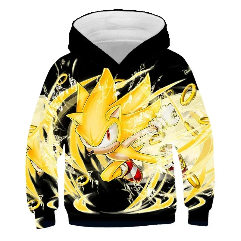 2024 Children's Clothes Sonic 3D Hoodie for Kids Boys and Girls Cartoon Printing Sweatshirt Long Sleeve Spring Autumn Animation
