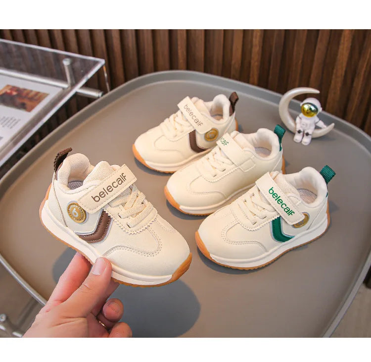 Kindergarten For Boys Girls Fashionable Versatile Sneakers Breathable Solid Color Sports Shoes Children's Spring New Casual Shoe