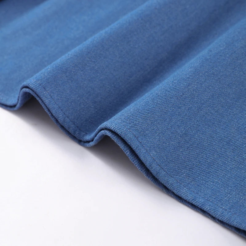 Fashion Denim Backless Dress Women's O-neck Lace Up Sleeveless High Waisted Pleated Dresses 2025 Summer New Lady Elegant Robe