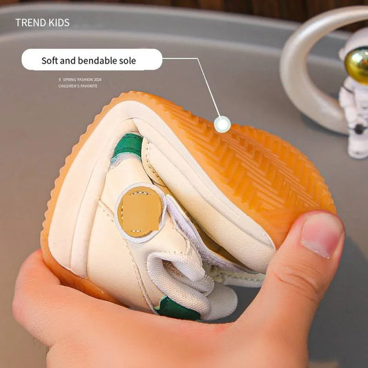 Kindergarten For Boys Girls Fashionable Versatile Sneakers Breathable Solid Color Sports Shoes Children's Spring New Casual Shoe