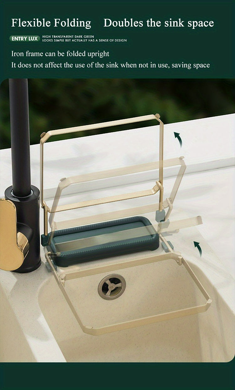 Foldable Sink Strainer and Filter Rack - Eliminate Clogging and Keep Your Sink Clean with Ease!