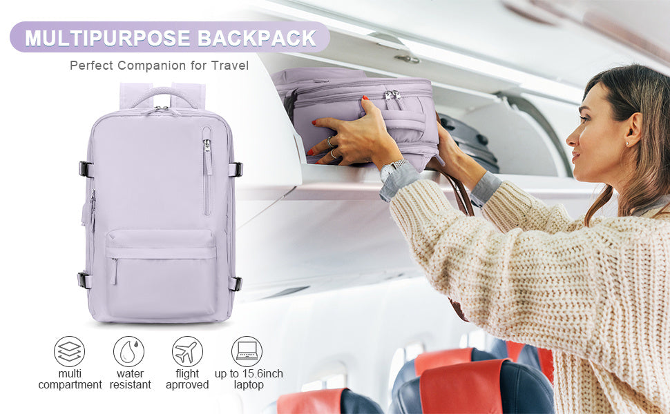 Large Travel Backpack, Carry On Backpack, Hiking Laptop Backpack Waterproof Outdoor Sports Rucksack Casual Daypack School Bag