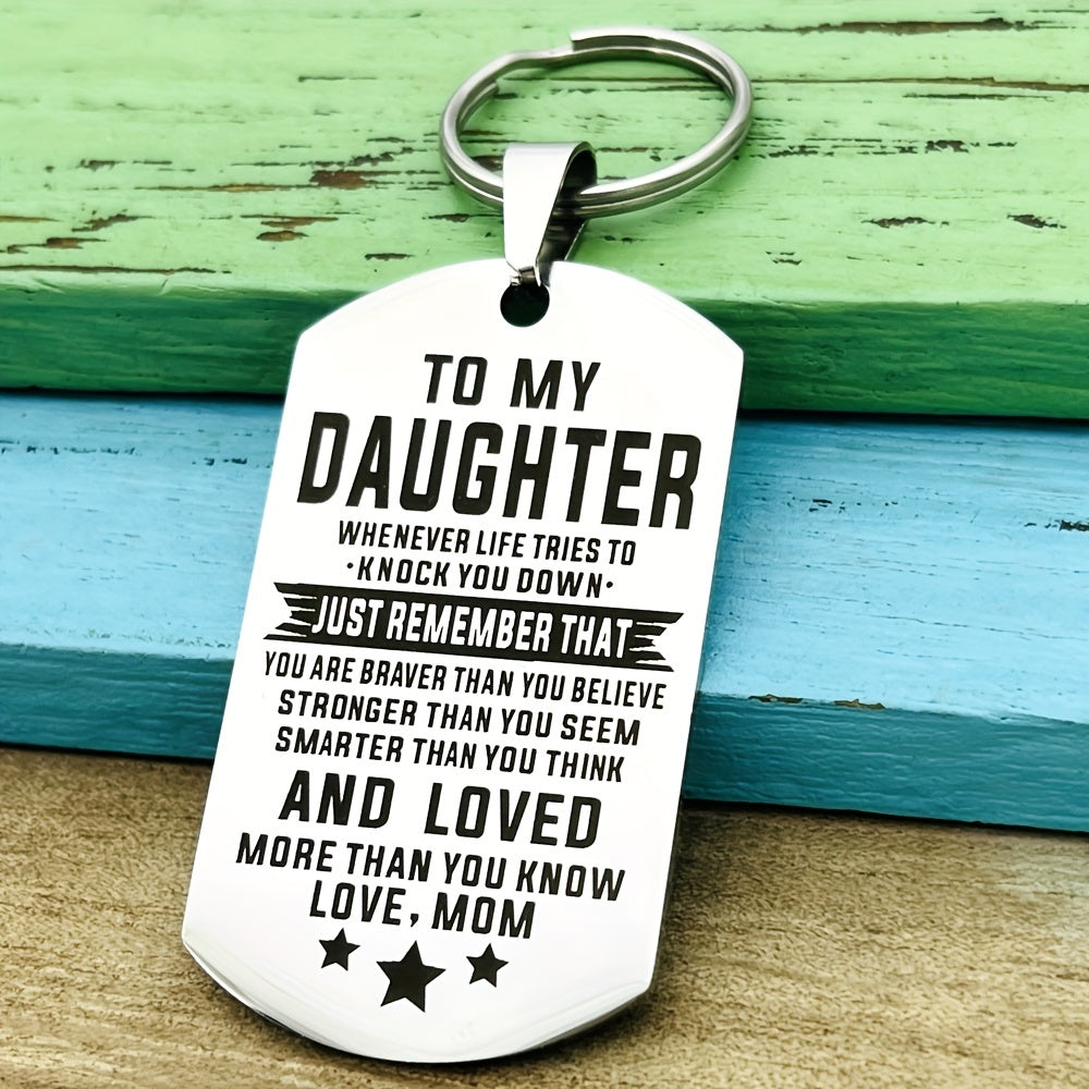 Inspirational Keychain For Daughter/Son - Encouraging Birthday/Graduation Gift From Mom/Dad