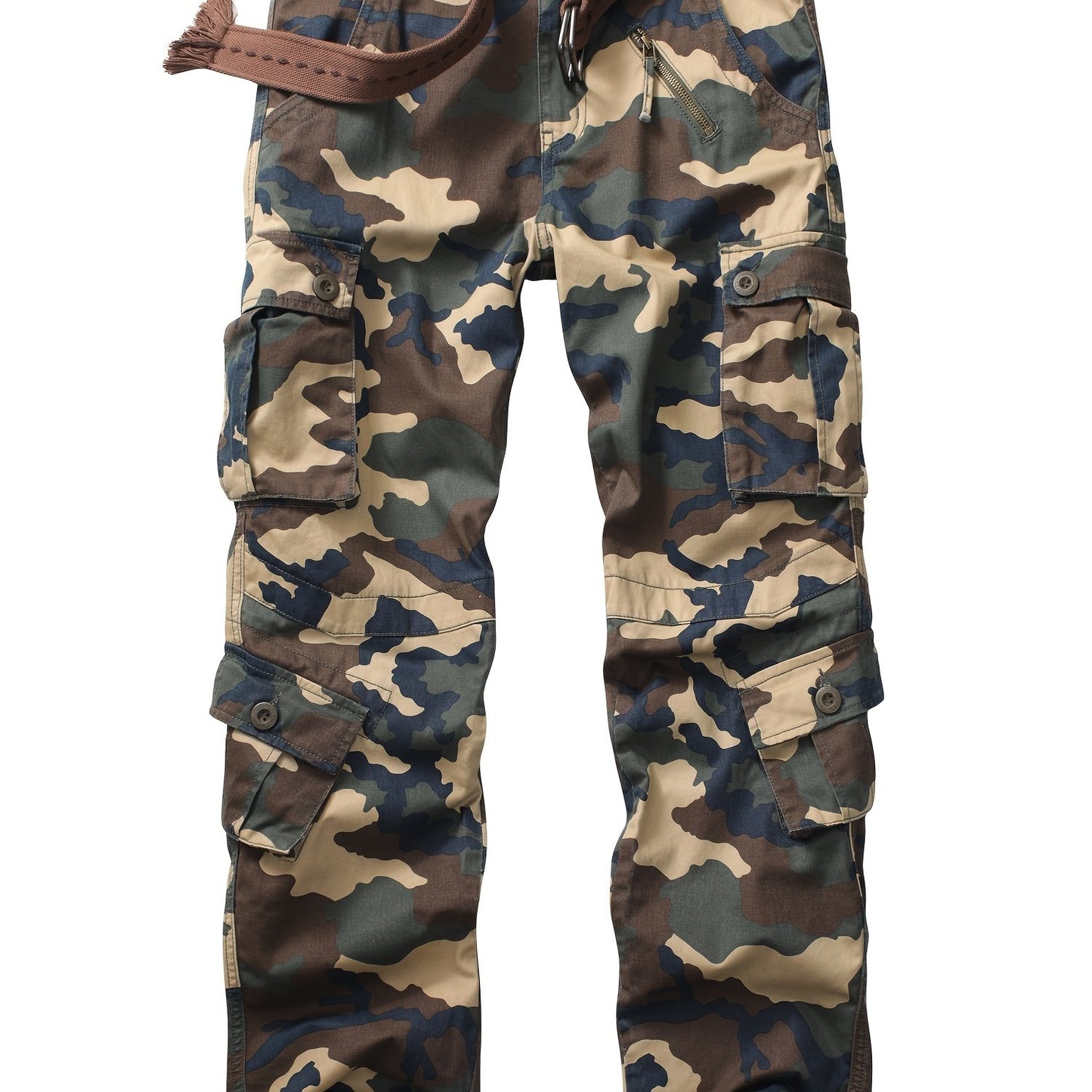 Multi-Pocket Camouflage Trousers - Rugged Military-Inspired Design, Ultra-Comfortable and Soft Fabric, Versatile Casual Style - Designed Specifically for Men, Perfect for Outdoor Enthusiasts and Adventurers