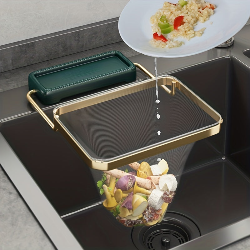 Foldable Sink Strainer and Filter Rack - Eliminate Clogging and Keep Your Sink Clean with Ease!