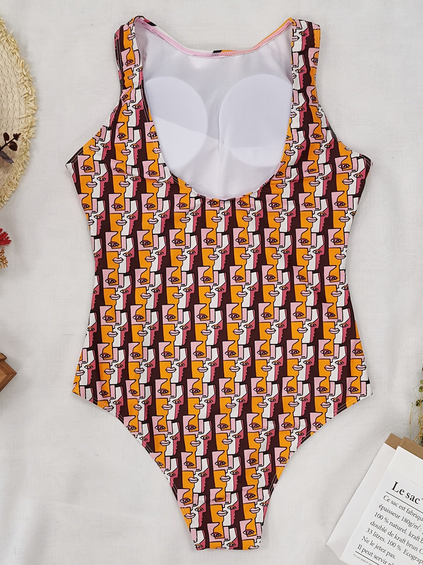 Womens Flattering High Cut One Piece Swimsuit - Tummy Control, Ultra-Stretchy, Chic Round Neck - Versatile Beachwear Bathing Suit for a Sleek, Stylish Look