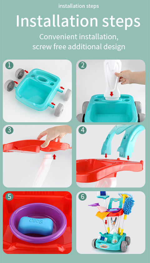 Sweeping Toys, Broom And Dustpan Combination Set, Simulation Of Home Cleaning, Floor Sweeping Toys Perfect Christmas And Birthday Gift