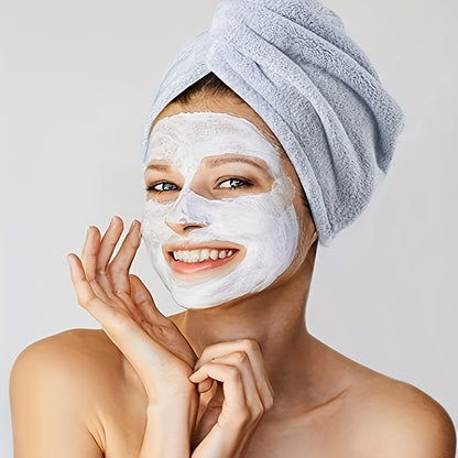 Super Absorbent Microfiber Hair Towel - Quick Drying Hair Wrap Cap with Soft Headband for Frizz-Free Hair