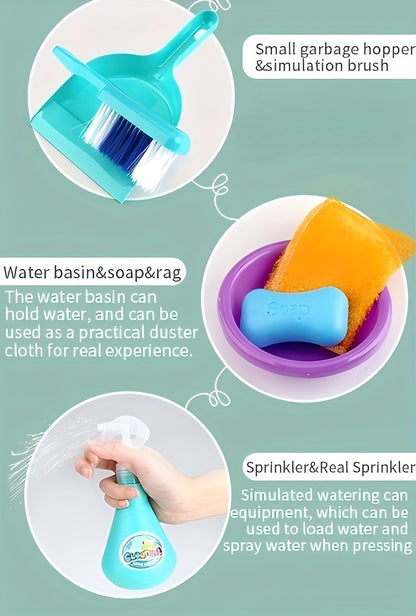 Sweeping Toys, Broom And Dustpan Combination Set, Simulation Of Home Cleaning, Floor Sweeping Toys Perfect Christmas And Birthday Gift