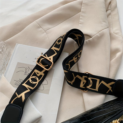 Stylish Crocodile-Embossed Chain Waist Bag | Secure Zip & Versatile Use | Faux Leather Fanny/Chest Pack for Girls with Polyester Lining