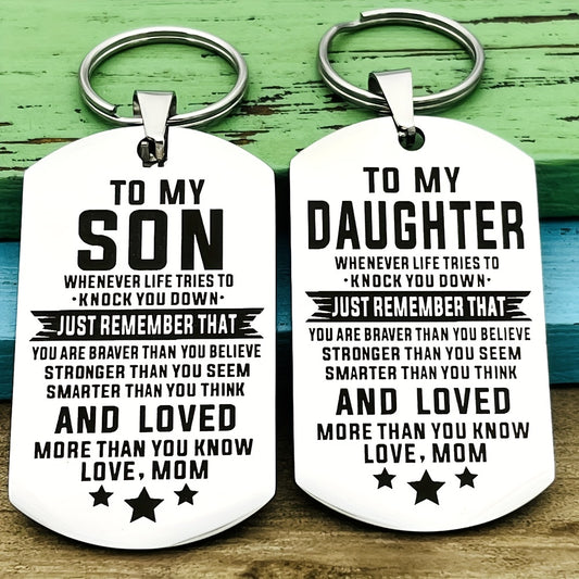 Inspirational Keychain For Daughter/Son - Encouraging Birthday/Graduation Gift From Mom/Dad