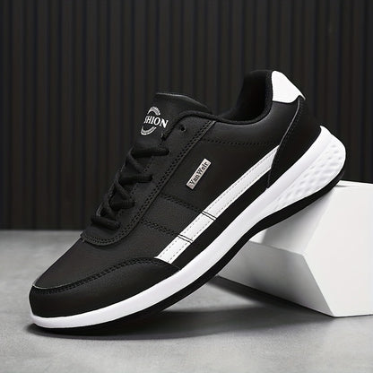 VanWeir Men'S Lightweight Running Sneakers - Navy Blue & Brown Two-Tone Design, Breathable Mesh Lining, Stability Support, MD/TPR Sole for Outdoor Training, Hiking & Casual Wear, Hiking Footwear, Modern Sneakers, Comfortable