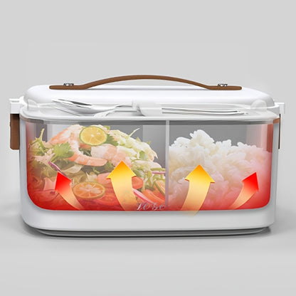 Portable Electric Lunch Box Heater: 1.8L Capacity, 2-in-1 Design for Car & Home Use