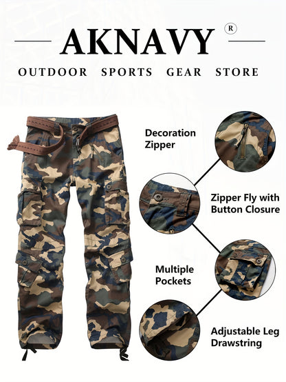 Multi-Pocket Camouflage Trousers - Rugged Military-Inspired Design, Ultra-Comfortable and Soft Fabric, Versatile Casual Style - Designed Specifically for Men, Perfect for Outdoor Enthusiasts and Adventurers