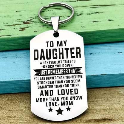 Inspirational Keychain For Daughter/Son - Encouraging Birthday/Graduation Gift From Mom/Dad