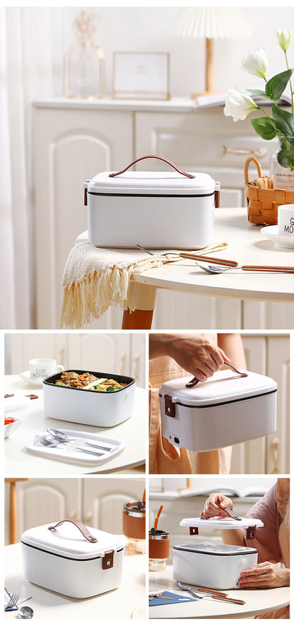 Portable Electric Lunch Box Heater: 1.8L Capacity, 2-in-1 Design for Car & Home Use