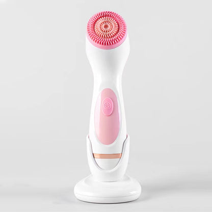 3 In 1 Wireless Face Cleansing Brush Sonic Face Spin Brush Set Spa System For Deep Cleaning Remove Blackhead Machine