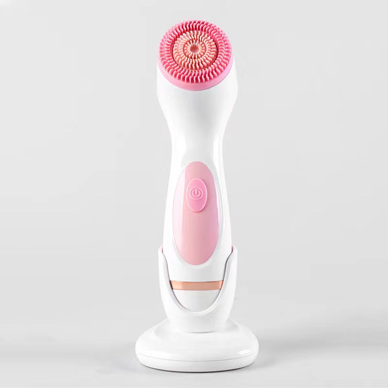 3 In 1 Wireless Face Cleansing Brush Sonic Face Spin Brush Set Spa System For Deep Cleaning Remove Blackhead Machine