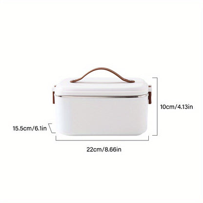 Portable Electric Lunch Box Heater: 1.8L Capacity, 2-in-1 Design for Car & Home Use