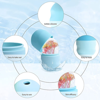 Ice Face Roller Ice Mold For Face Eyes And Neck Ice Holder For Face Face Ice Cube - Enhance Your Natural Glow Ice Facial Capsule