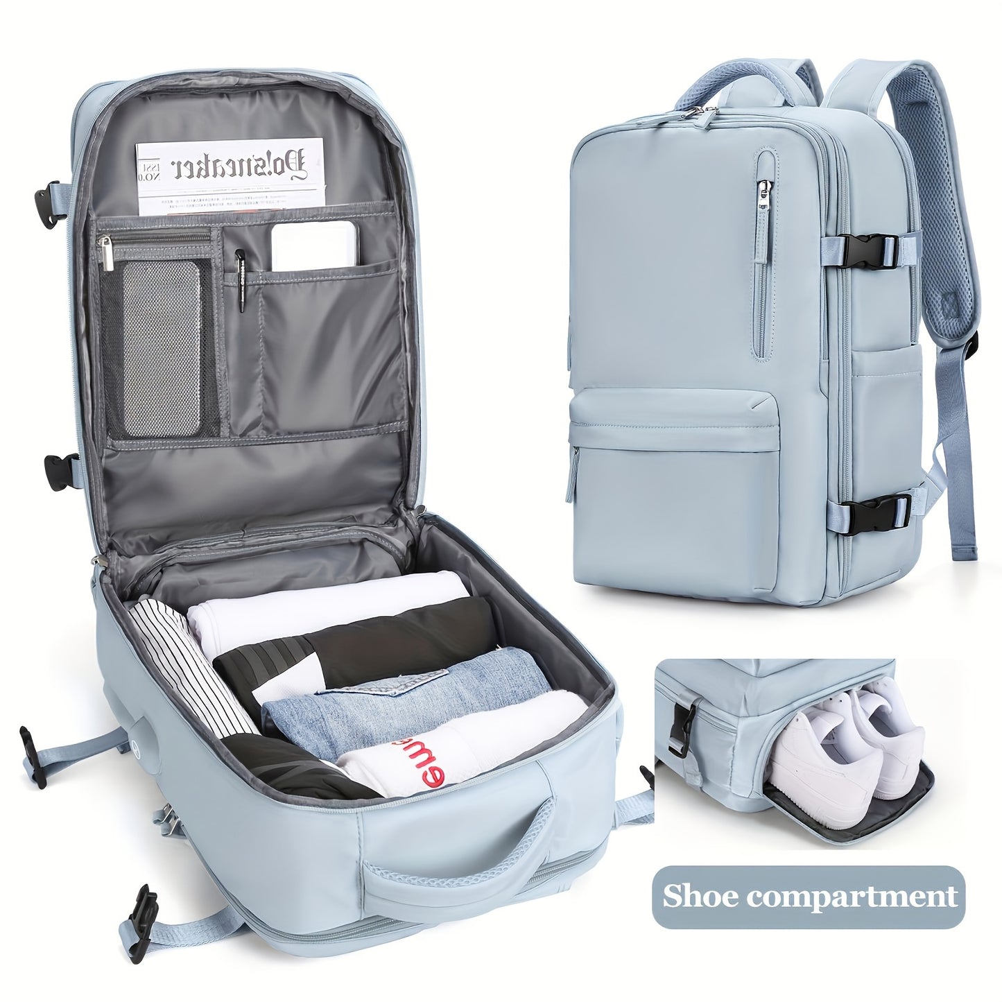 Large Travel Backpack, Carry On Backpack, Hiking Laptop Backpack Waterproof Outdoor Sports Rucksack Casual Daypack School Bag