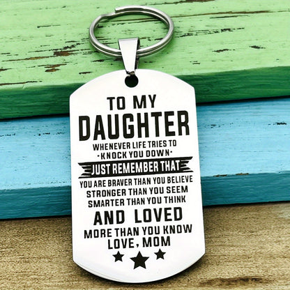 Inspirational Keychain For Daughter/Son - Encouraging Birthday/Graduation Gift From Mom/Dad