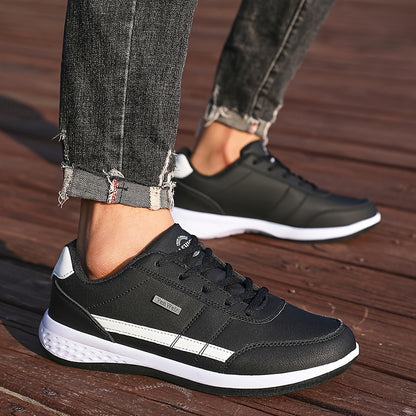 VanWeir Men'S Lightweight Running Sneakers - Navy Blue & Brown Two-Tone Design, Breathable Mesh Lining, Stability Support, MD/TPR Sole for Outdoor Training, Hiking & Casual Wear, Hiking Footwear, Modern Sneakers, Comfortable